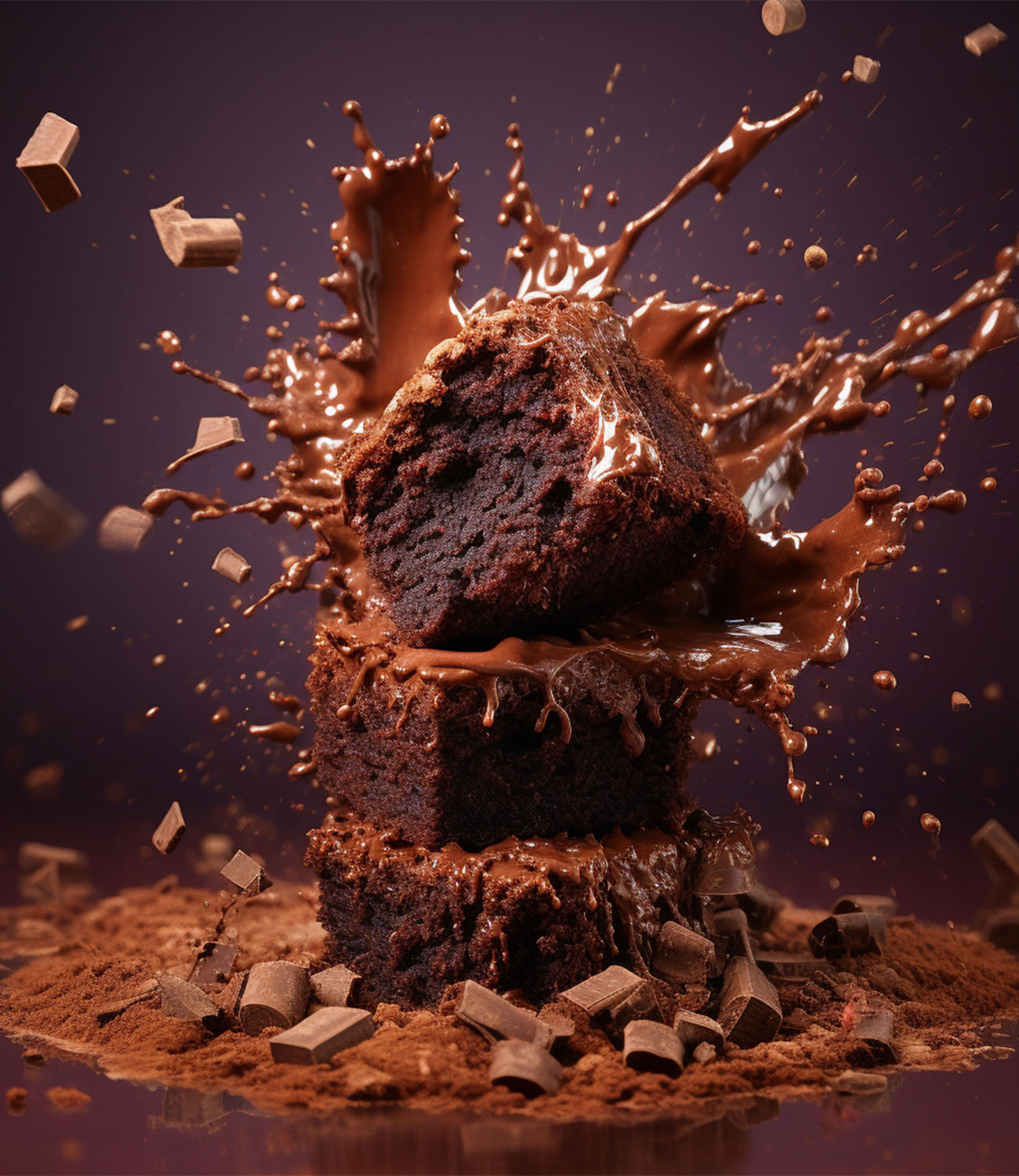 A delicious brownie with chocolate brownie protein bursting out of it