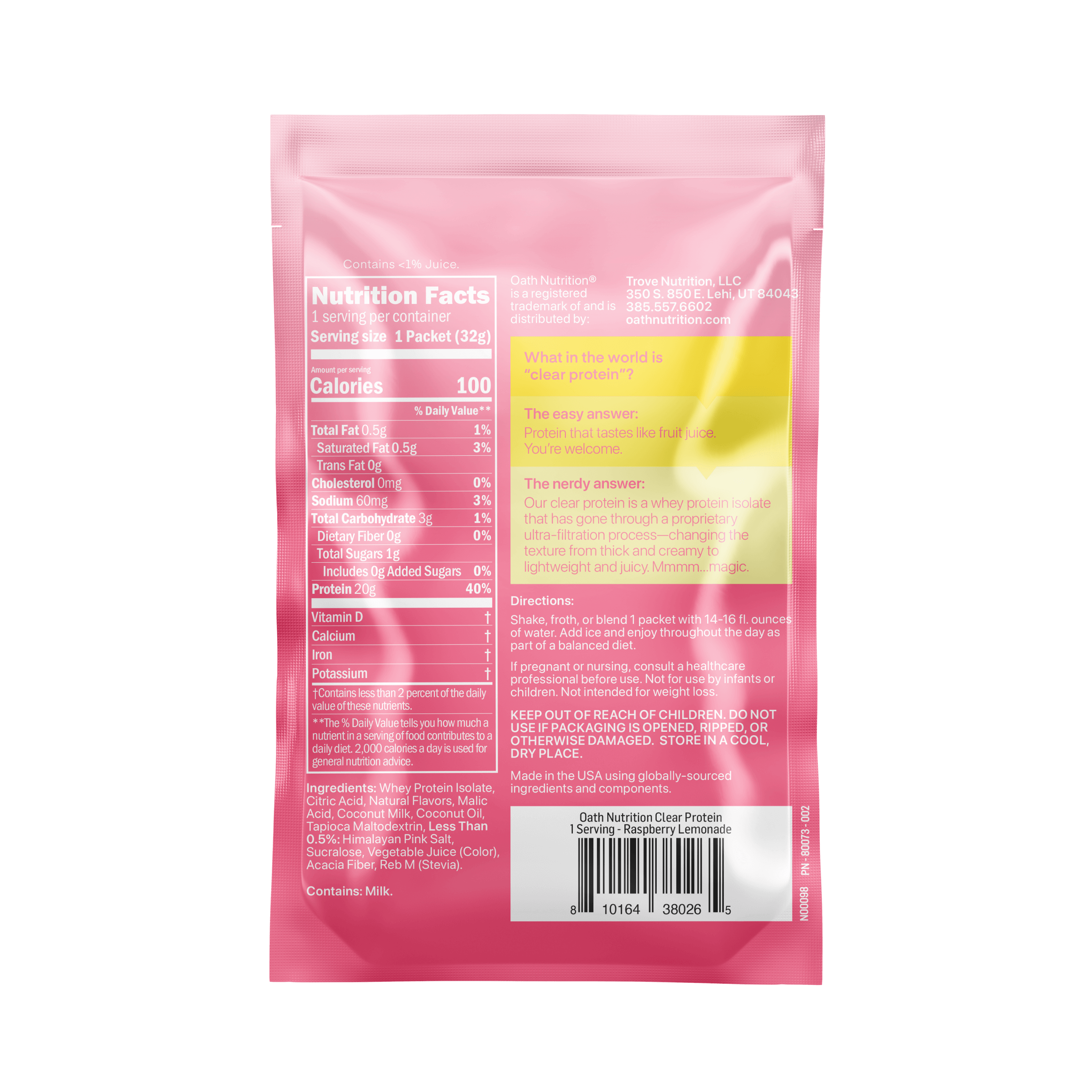 #Flavor_Raspberry Lemonade CW - One Serving