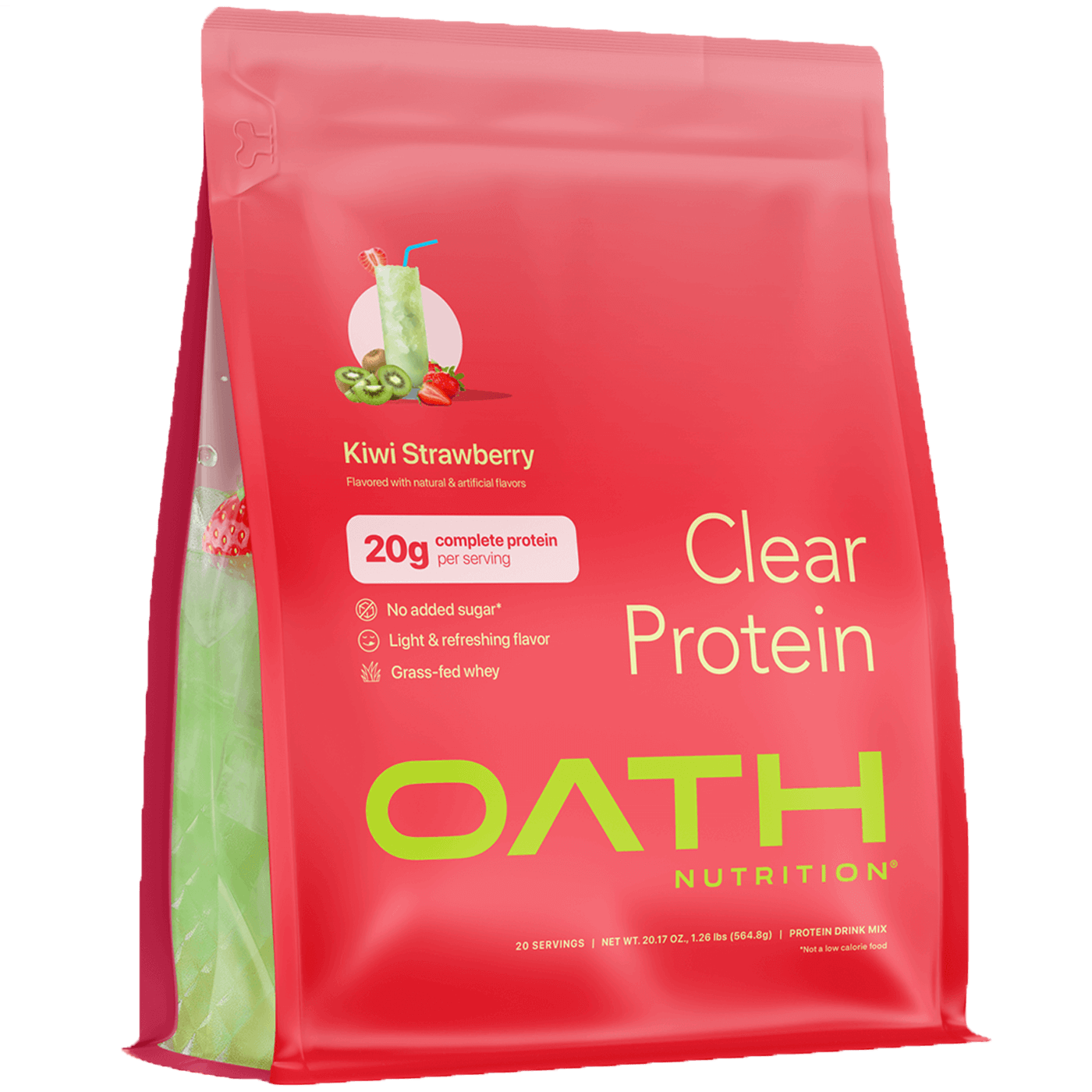 OATH NUTRITION Clear Protein Powder — Kiwi Strawberry, 20 Servings