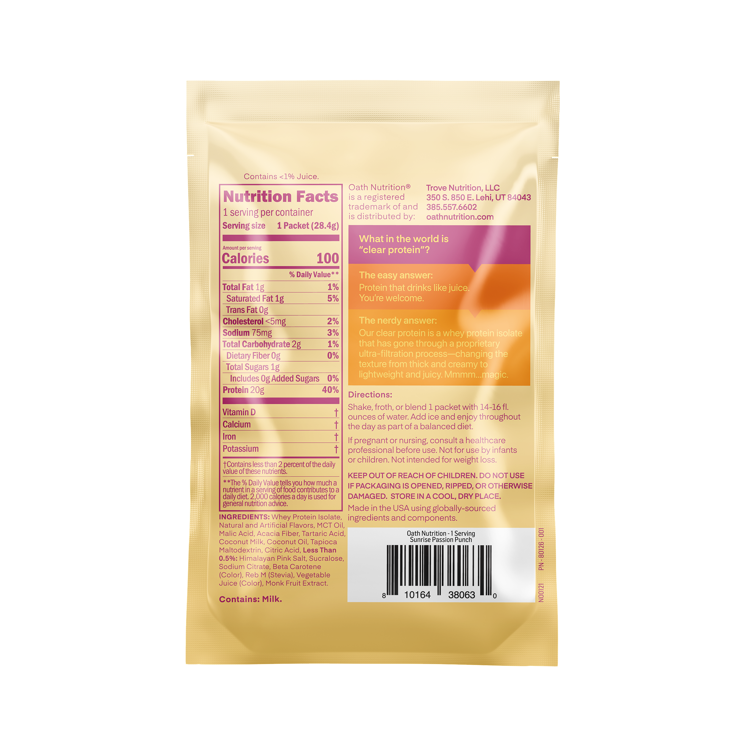 Clear Whey Protein - Single Serve Packets