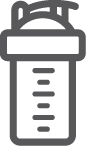 A protein shaker bottle icon